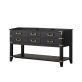 Calico Black Oak 60" Double Vanity without Top