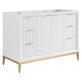 Bungalow White and Gold 48" Single Vanity without Top