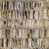 Sample-Komorebi Picket Golden Honey 1x3 Polished Glass Mosaic Tile