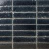 Sample-LavaArt Black 3x12" Glazed Lava Stone Brick Look Subway Tile