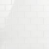 Sample-Loft Super White 3x6 Polished Glass Subway Wall Tile