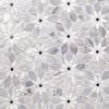 Wildflower Gray Note Bardiglio and Carrara Polished Marble Tile