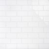 Sample-Bellami Framed Bianco White 5x10 Glossy Ceramic Wall Tile
