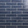 Sample-Cadenza Nocturne Blue 2x9 Glossy Clay Brick Tile