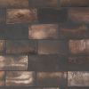 Sample-Emery Bronze Brown 4x8 Metallic Handmade Crackled Terracotta Subway Tile