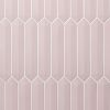 Sample-Kent Pink 3x12 Contour 3D Picket Polished Ceramic Wall Tile