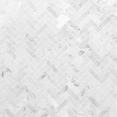 Carrara White 1X3 Herringbone Polished Marble Mosaic