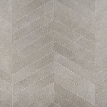 New Rock Fumo Light Gray 4x21 Chevron Matte Porcelain Tile