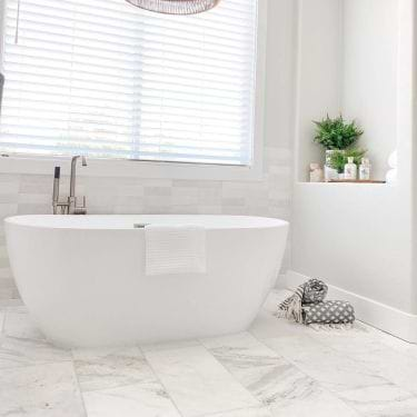 Alaska White 12x24 Honed Marble Tile