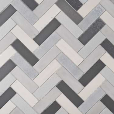 Color One Cloud Blend Gray 2x8 Cement & Lava Stone Subway Tile