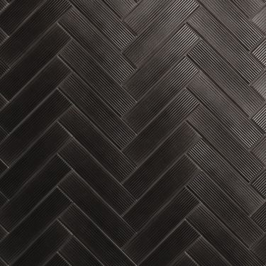 ArtBlock Fluted Nero 4x16 Glossy Porcelain Tile by Stacy Garcia