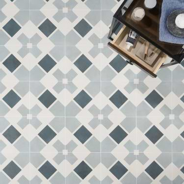 Lapaz Cross Blue 9x9 Matte Porcelain Tile