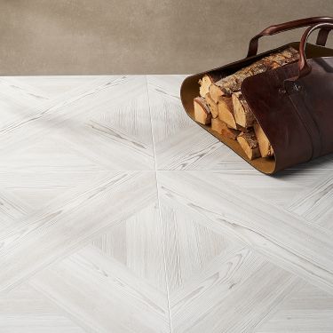 Barberry Decor Mandorla White 24X24 Wood Look Matte Porcelain Tile