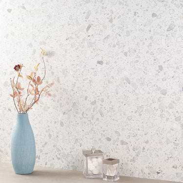 Terrazzo Italy Sacra Bianco White 24x24 Honed Terrazzo Tile