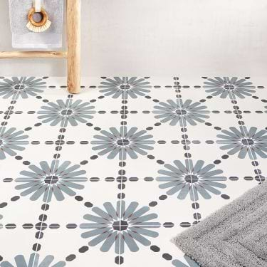 Lapaz Daisy Blue 9x9 Matte Porcelain Tile