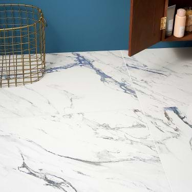 Calacatta Azur White 24x48 Polished Porcelain Tile