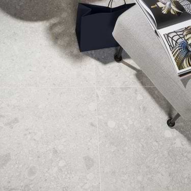 Rizo Silver Beige 24x24 Terrazzo Look Matte Porcelain Tile