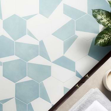 HexArt Pop Turquoise 8" Hexagon Matte Porcelain Tile