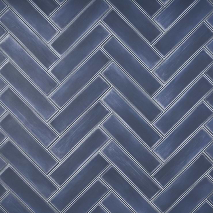 Stacy Garcia ArtBlock Denim Blue 4x16 Matte Porcelain Tile