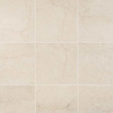 Botticino Extra Light Beige 18x18 Honed Marble Tile