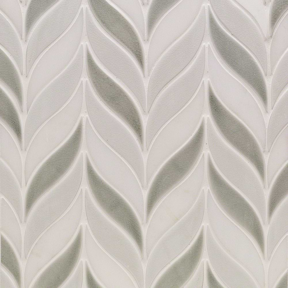 Nabi Sprig Tundra Marble & Crackled Glass Tile