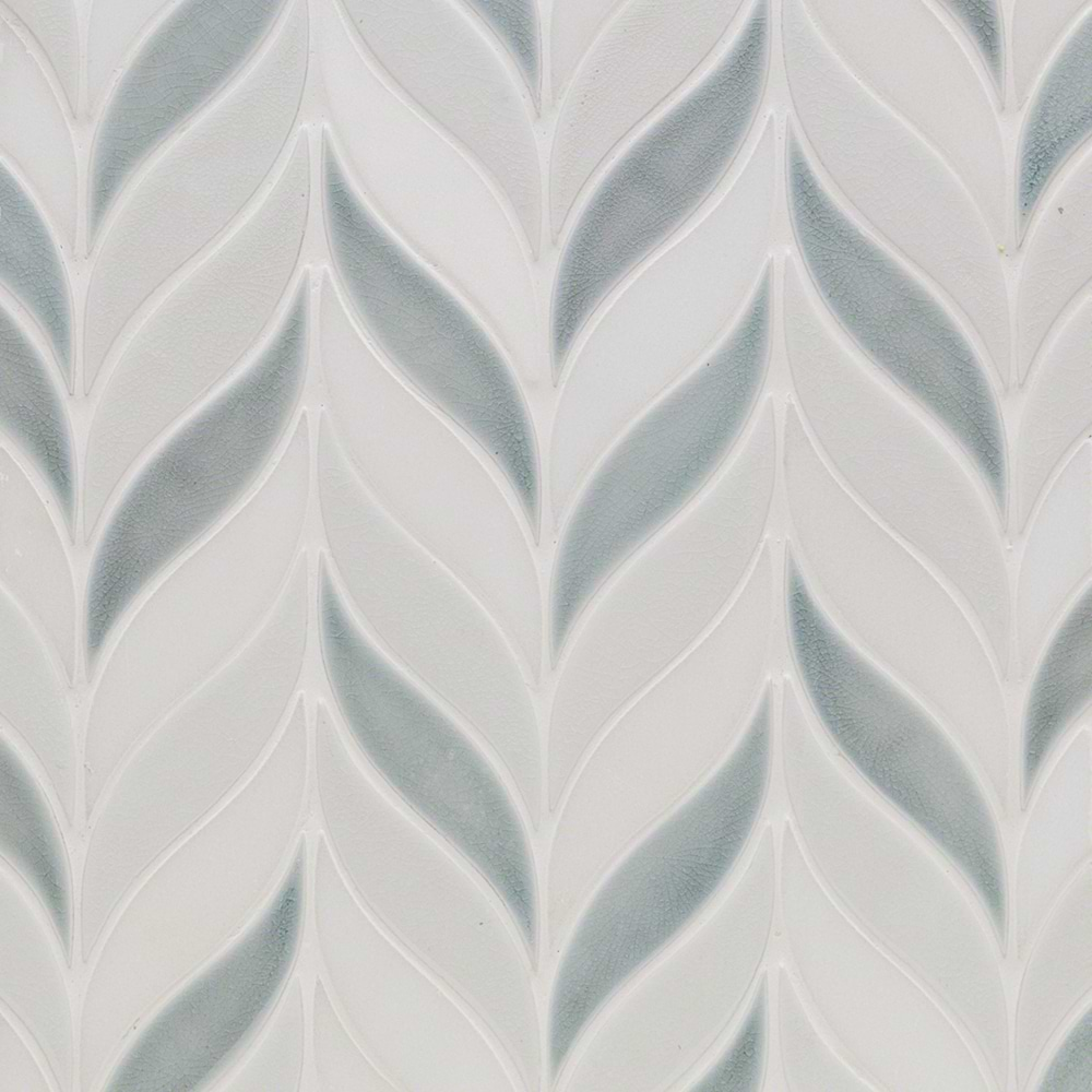 Nabi Sprig Arctic Blue Marble & Crackled Glass Tile