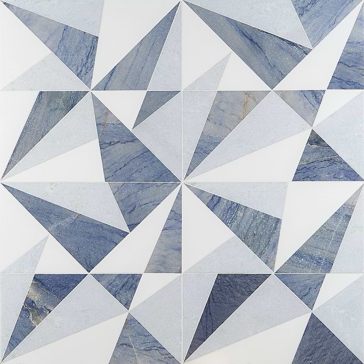 Jagger Azur Polished Marble Mosaic Tile