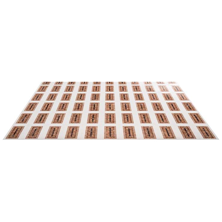 Ako Terracotta Rosa 4x9 Rectangle Marble Micro Mosaic Tile