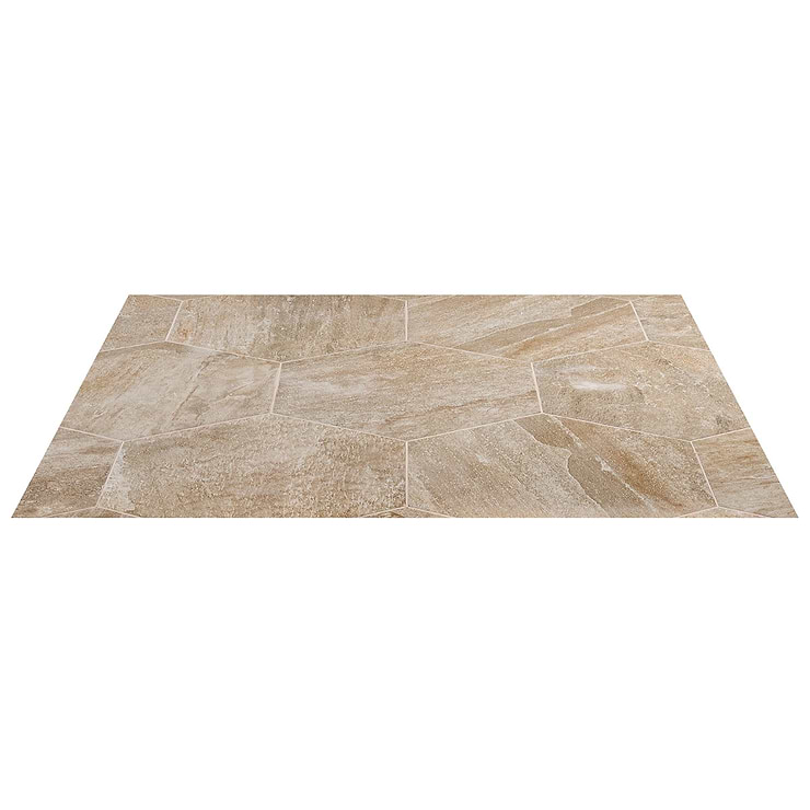 Shala Sand Beige 20" Hexagon Matte Porcelain Tile