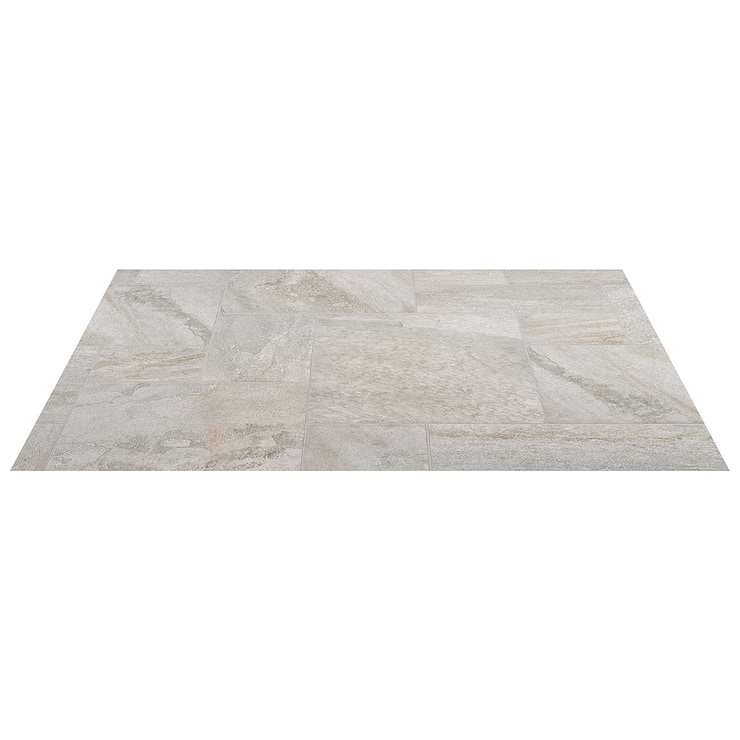 Shala Smoke White French Pattern Matte Porcelain Tile