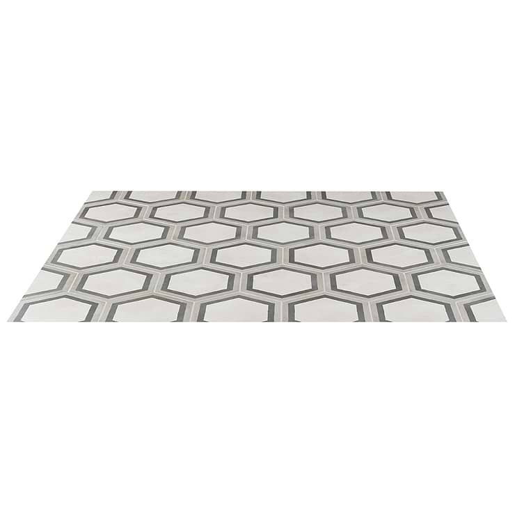 Ava Deco Sabbia Charcoal 8" Hexagon Matte Porcelain Tile