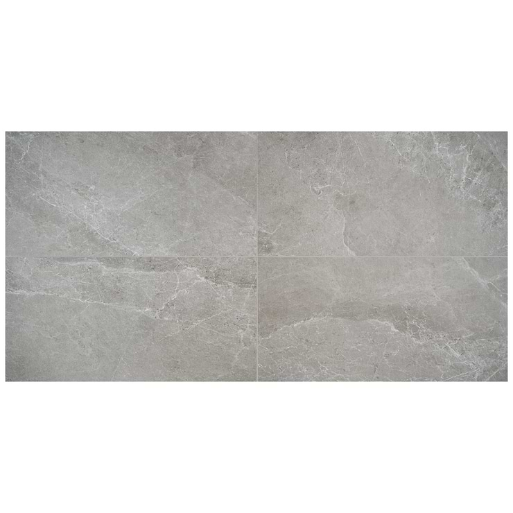 ZenTech Silver Gray 24x48 Matte Porcelain Tile