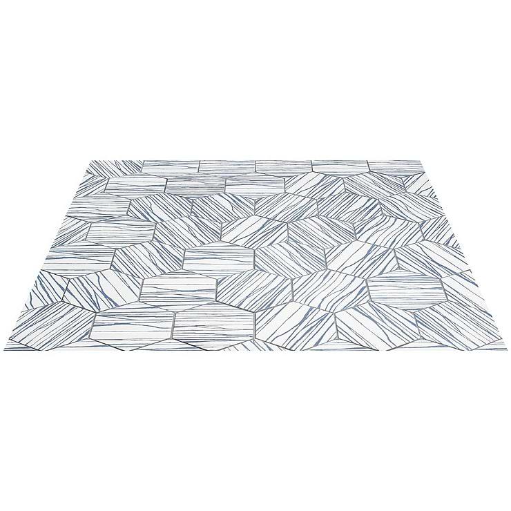 Disco-HexArt Zen Ocean Blanco 8" Hexagon Matte Porcelain Tile