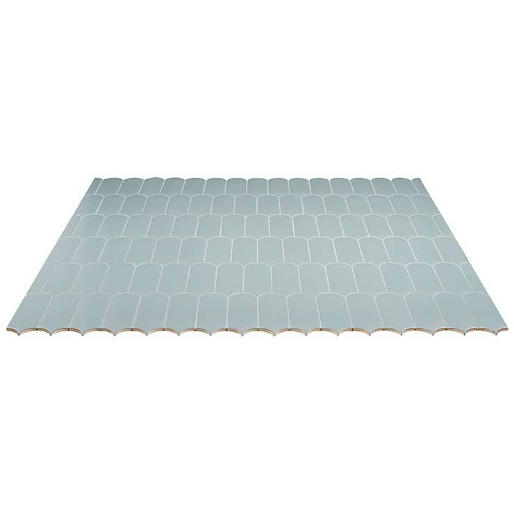 Parry Marine Blue 3x8 Fishscale Matte Ceramic Wall Tile