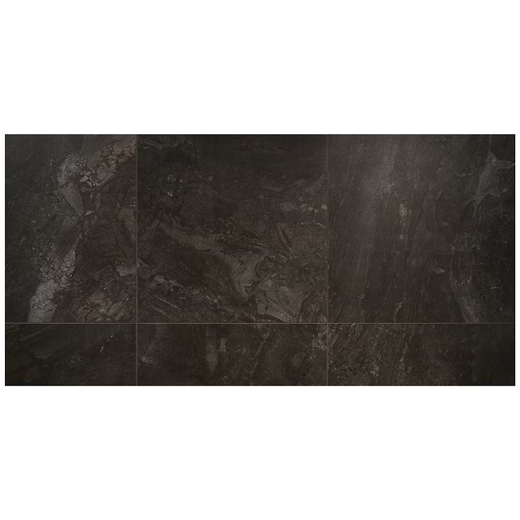 Santo Charcoal Black 36x36 Matte Porcelain Tile