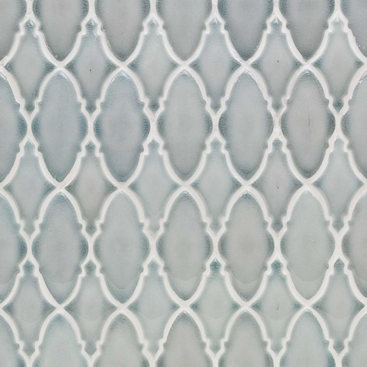 Nabi Valor Arctic Blue 2x4 Crackled Glossy Glass Mosaic Tile