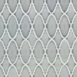 Nabi Valor Arctic Blue 2x4 Glossy Crackled Glass Mosaic Tile