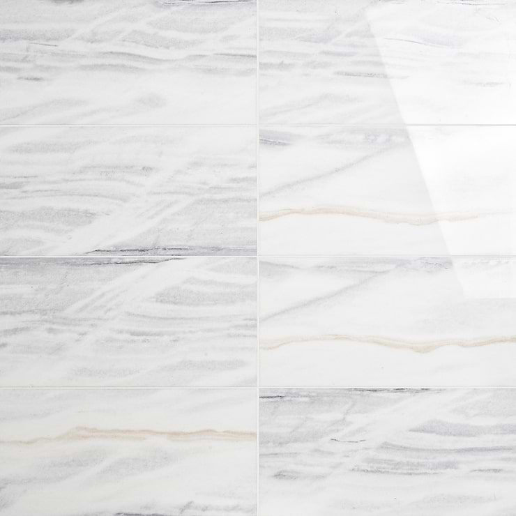 Lasa Silver Gold 12x24 Polished Marble Tile