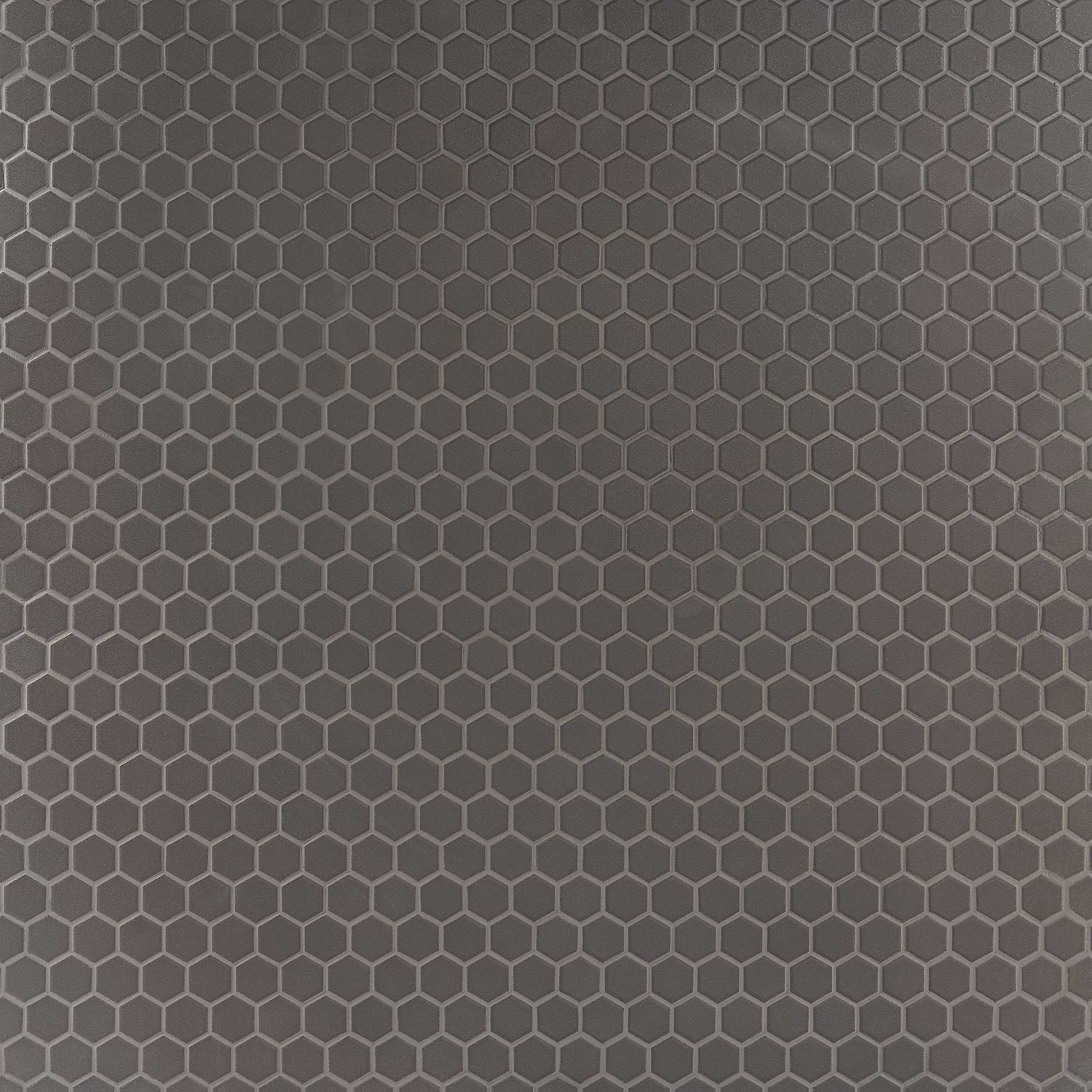 Level Black 1" Hexagon Matte Porcelain Tile