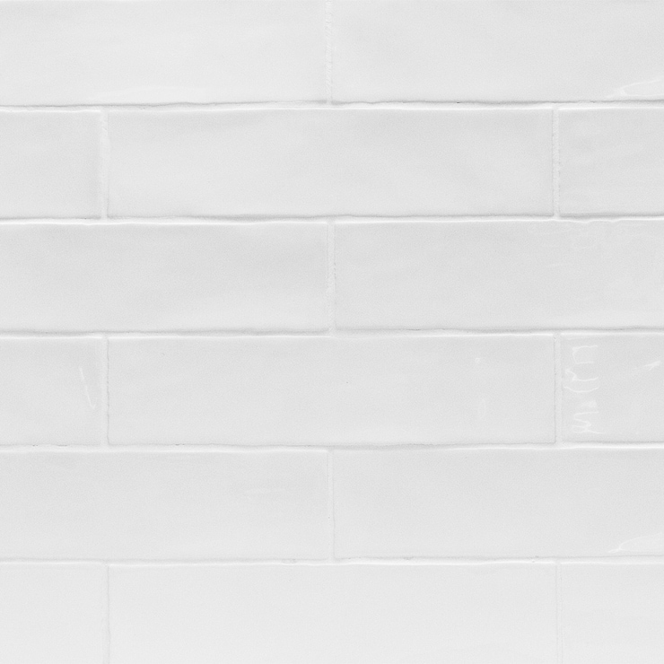 Lancaster Bianco White 3x12 Polished Ceramic Subway Wall Tile