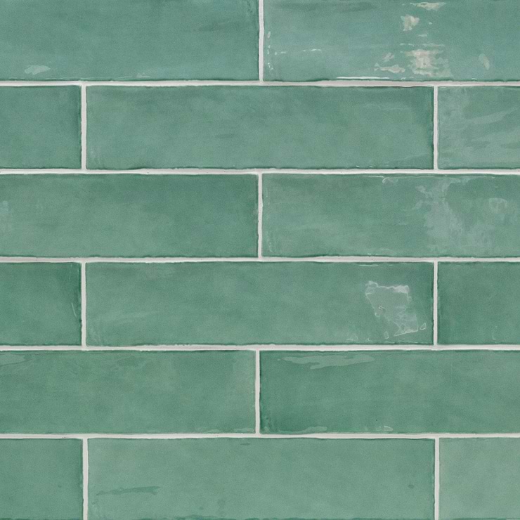 Lancaster Open Seas Green 3x12 Polished Ceramic Wall Tile