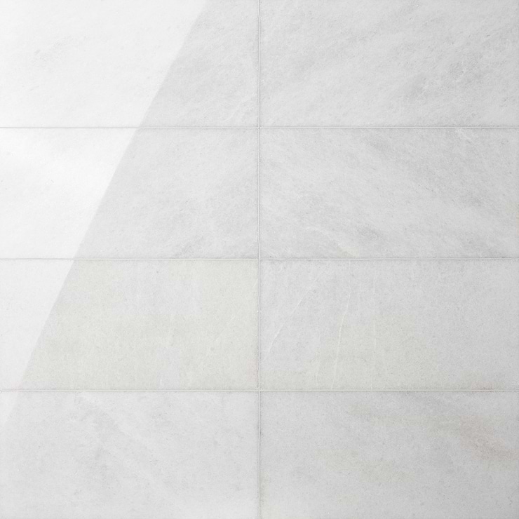 Snow White 12x24 Polished Marble Tile