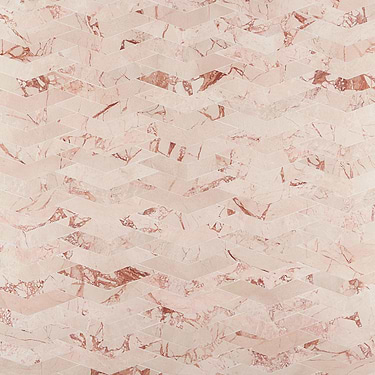 New Palm Beach Pink Floral Polished Marble Mosaic by Krista Watterworth