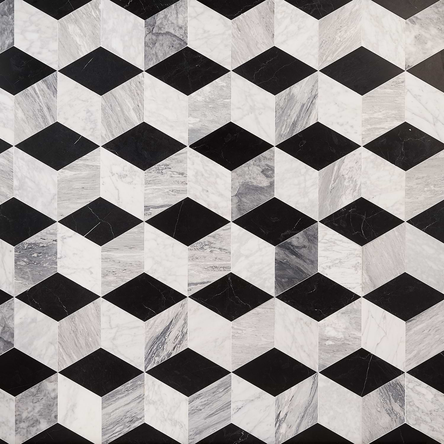 Havasar Grigio Gray 8x9 Honed Marble Mosaic Tile