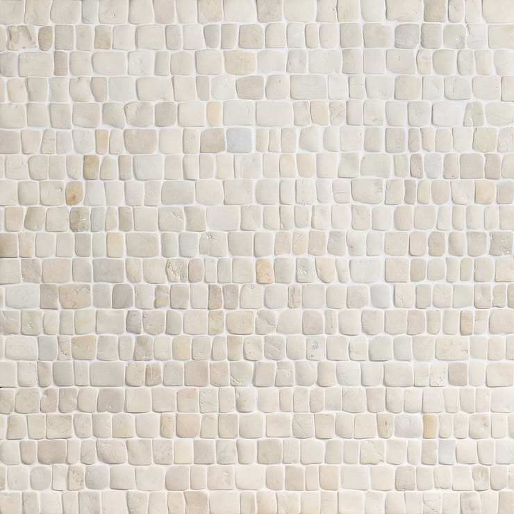 Nature Pathway Lovina White 2" Natural Stone Mosaic Tile