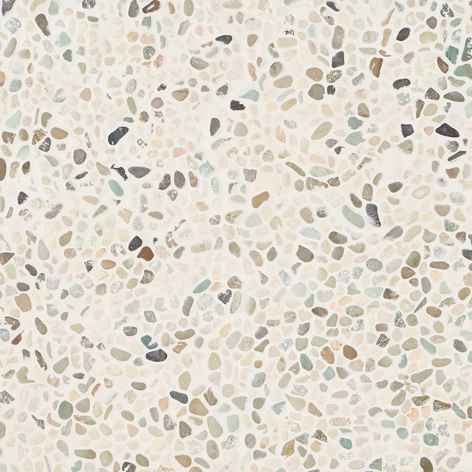 Nature Micro Raja Blend Multicolor Pebble Honed Mosaic Tile