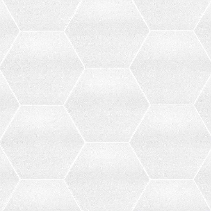 Simple White 10" Hexagon Crystallized Thassos Tile