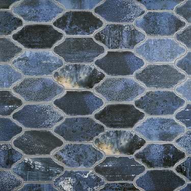 Adorno Blue 6x10 Arabesque Matte Porcelain Tile