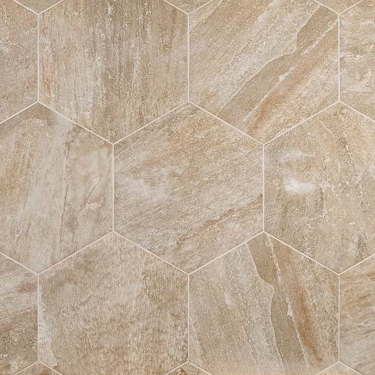 Shala Sand Beige 20" Hexagon Matte Porcelain Tile