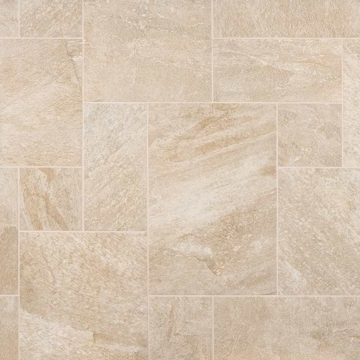 Shala Sand Beige French Pattern Matte Porcelain Tile